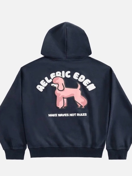 Aelfric Eden Tops - Aelfric Eden Oversized Cute Poodle Pullover Hoodie Size Medium
